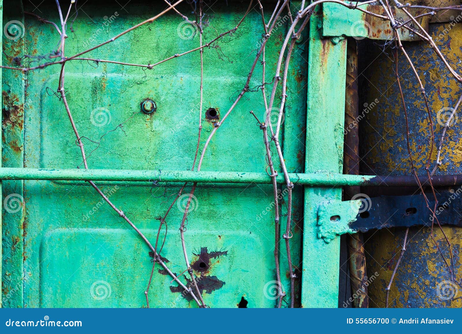 Old rusty garage door stock photo. Image of rust, garage 55656700
