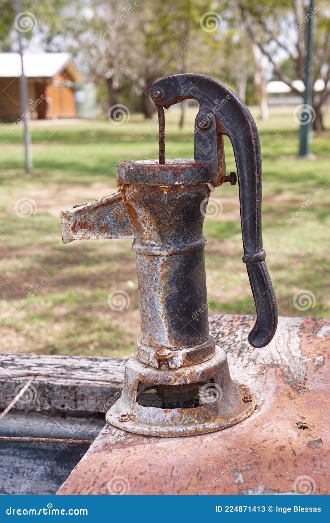 Old Rusty Hand Pump for Water. Stock Image Image of manual, retro