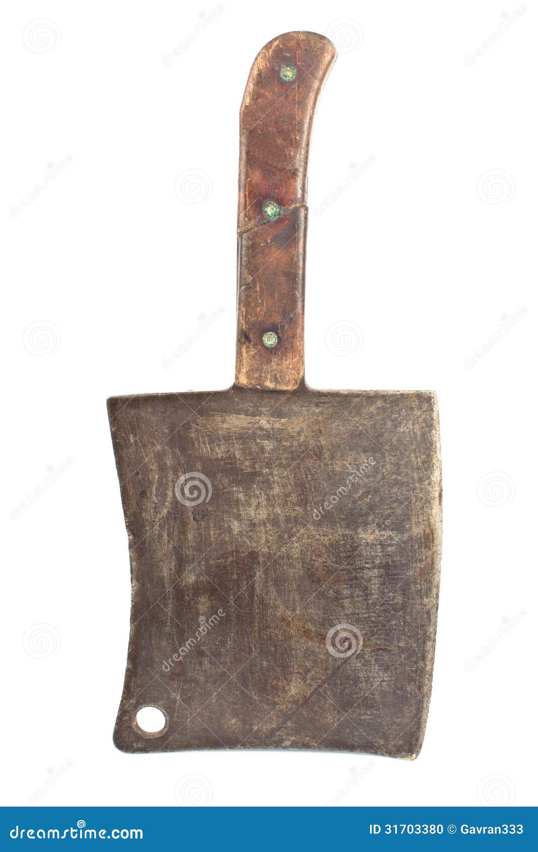 Old rusty meat cleaver stock photo. Image of white, household 31703380