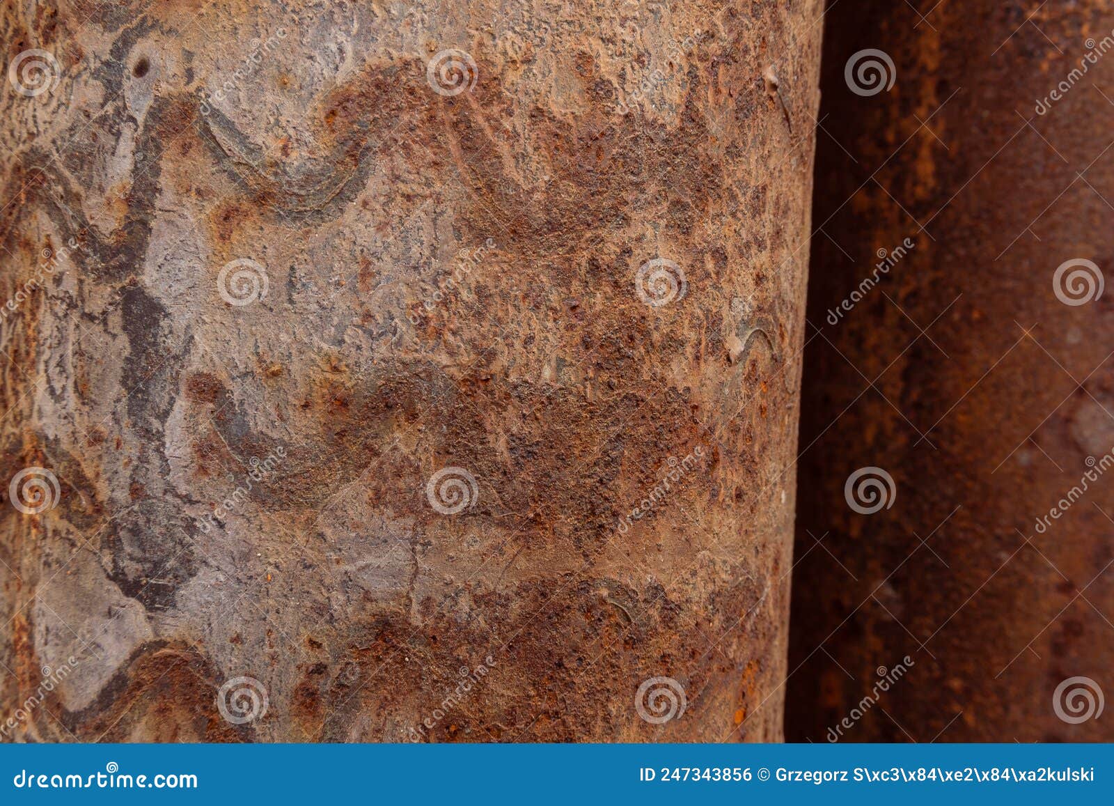 Old rusty metal pipe stock photo. Image of wracked, damaged 247343856
