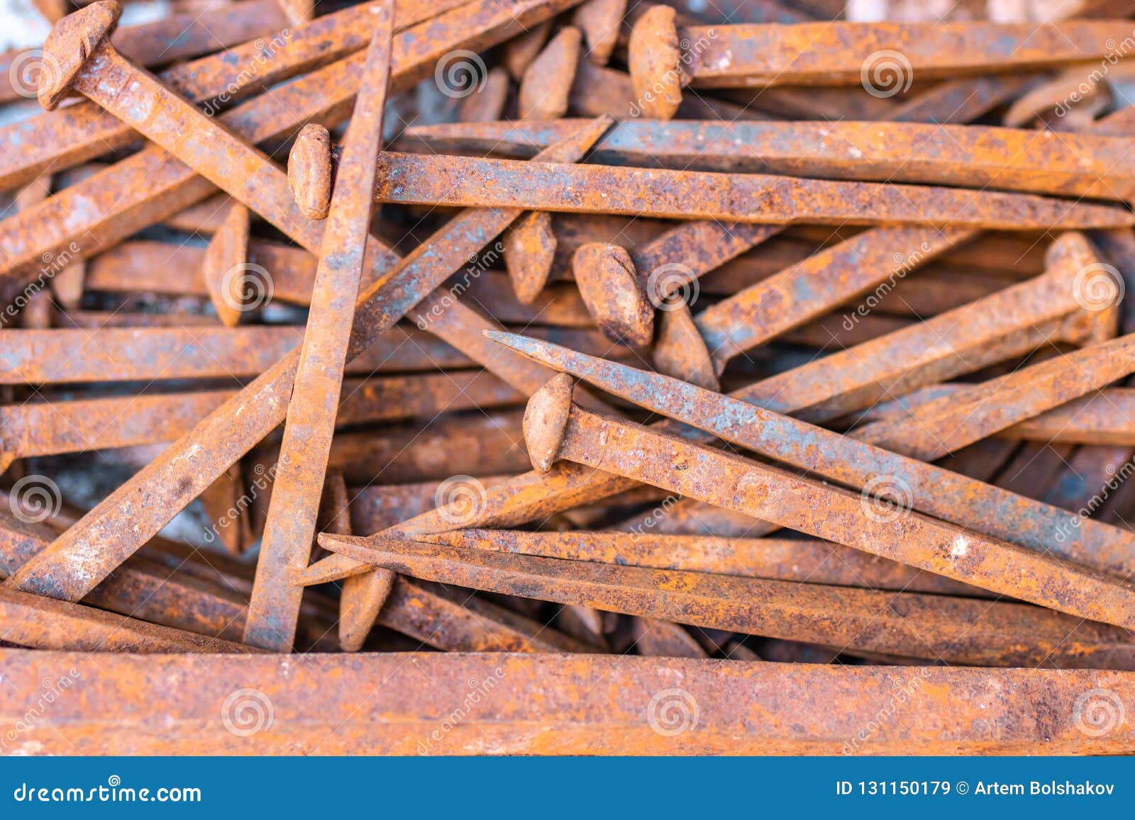 Old rusty nails. stock image. Image of grunge, hammer 131150179