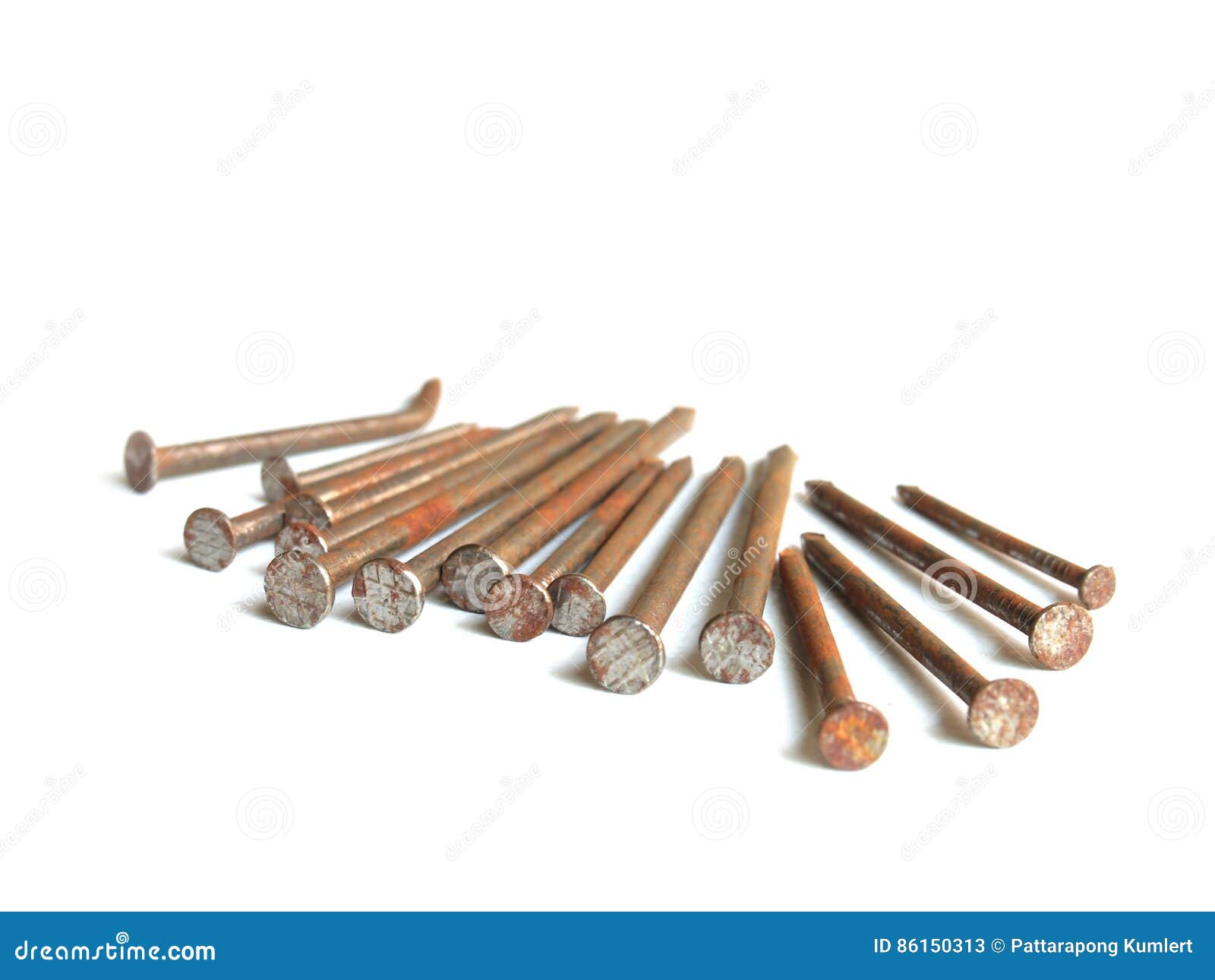 Old Rusty Nails / Isolated White Stock Image Image of hardware, nail
