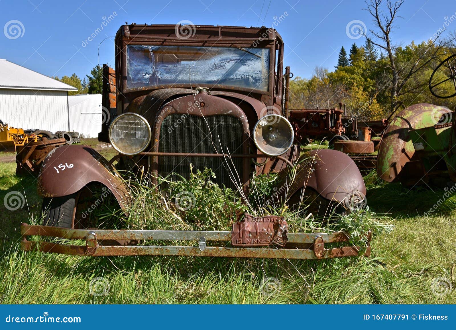 Old truck in a junkyard stock image. Image of bumper 167407791