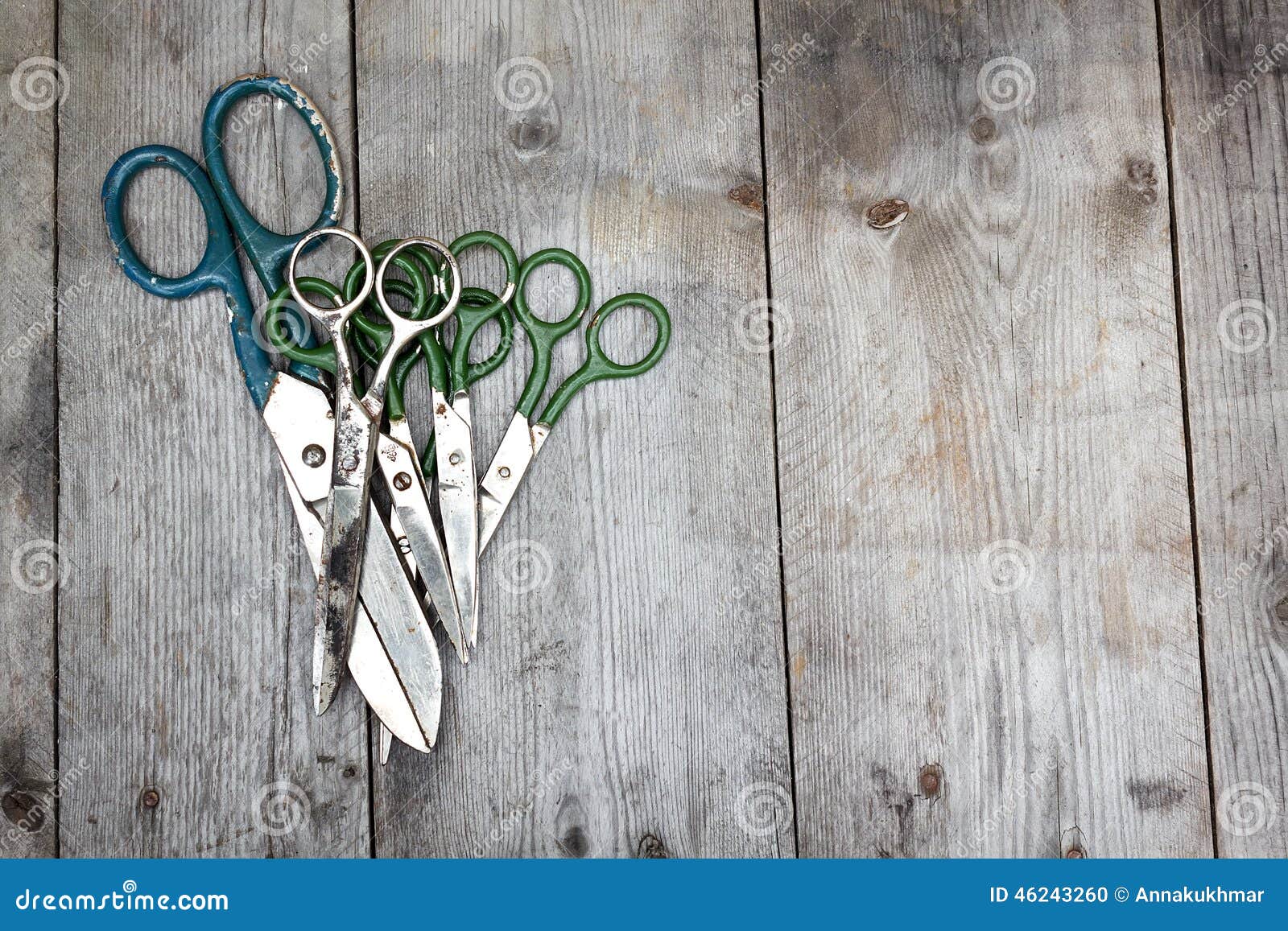 Old Rusty Sewing Scissors on Wooden Surface Stock Photo Image of
