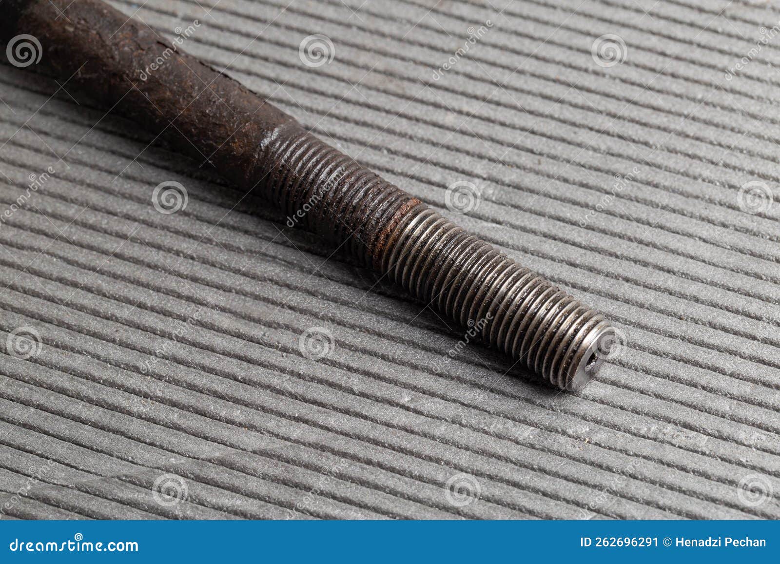 Rusty Steering Shaft Lever Isolated On White Background RoyaltyFree