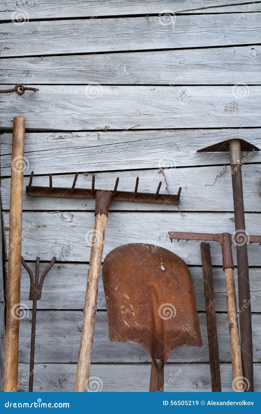 The Old Rusty Tradition Tools Stock Photo - Image: 56505219