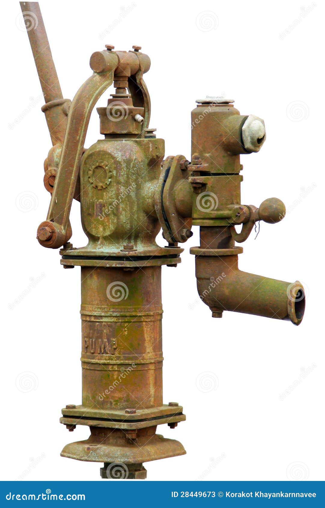 Old rusty water pump stock image. Image of antique, steel 28449673