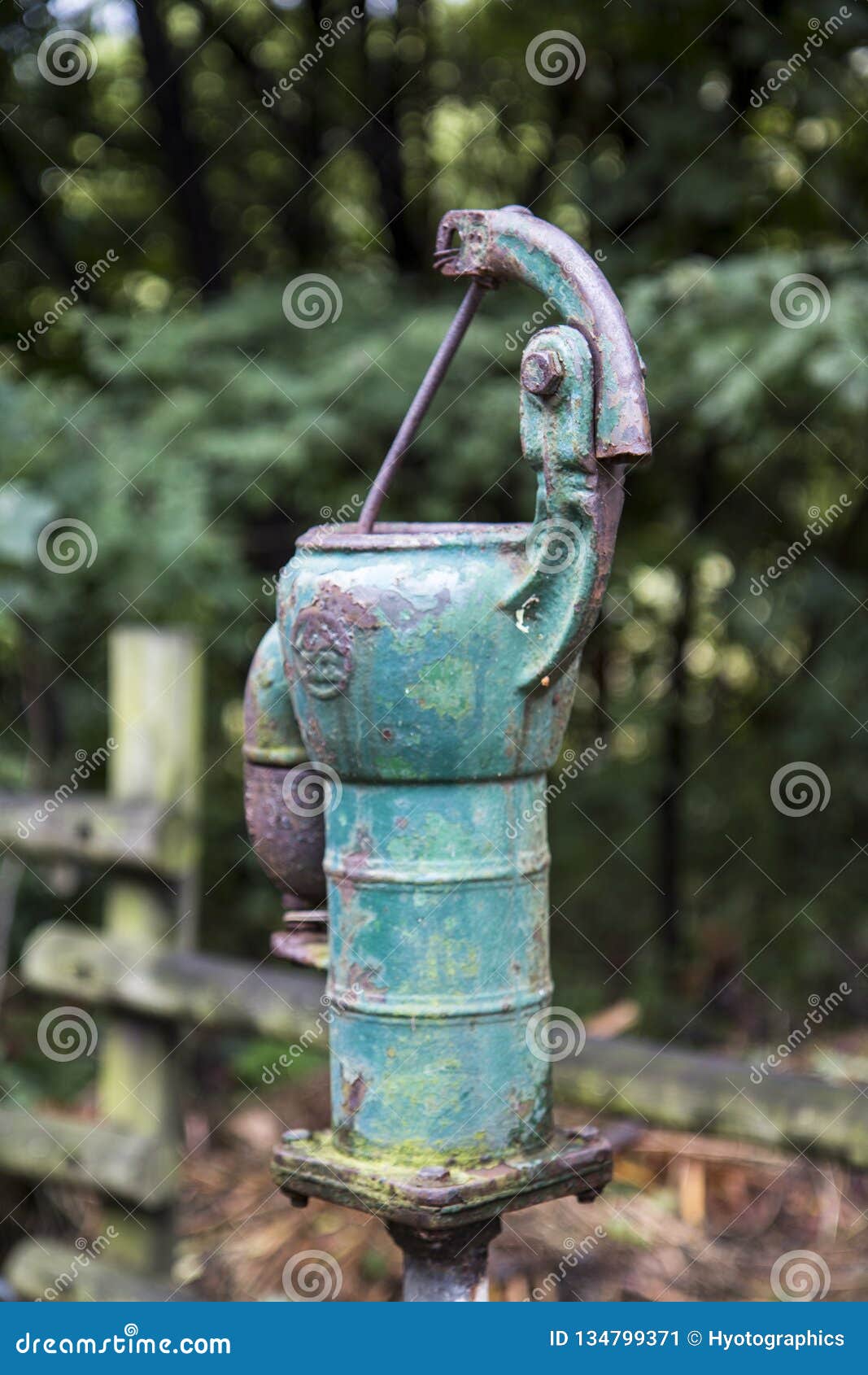 Old Rusty Water Pump in the Forest Stock Image Image of drink, nature