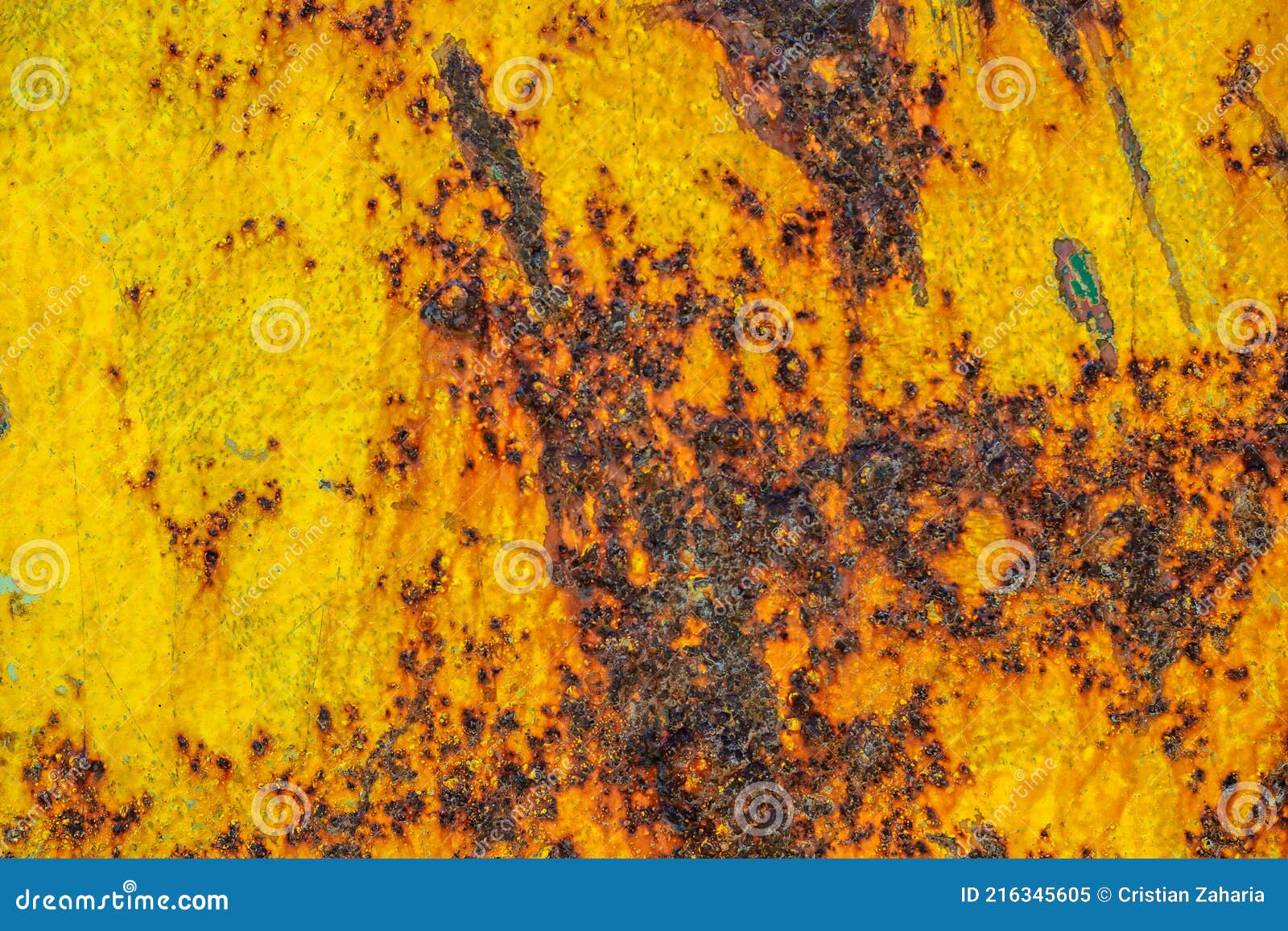 Rusty Yellow Metal Background Surface. Stock Image - Image of corrosion ...