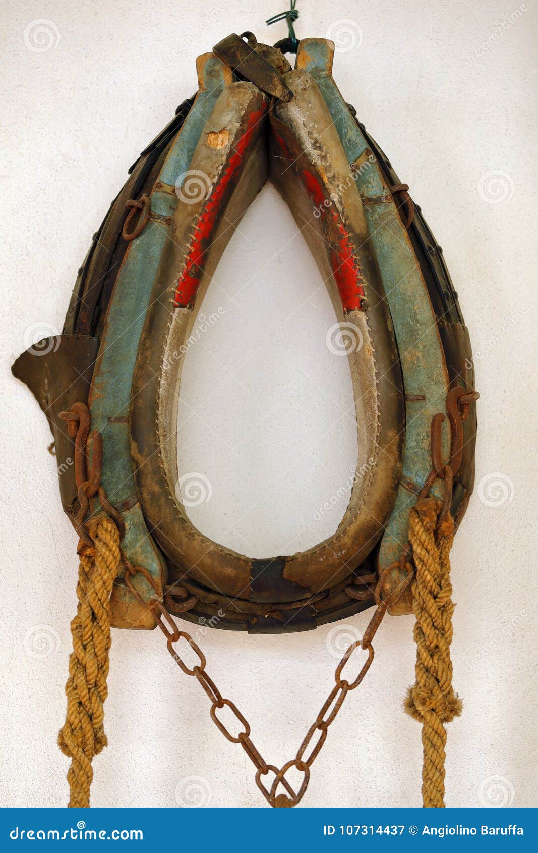 Old rusty yoke horse stock image. Image of ranch, plank 107314437