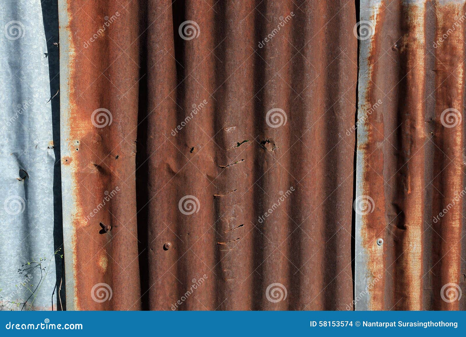 Old Rusty Zinc Fence Texture Background Stock Photo Image of