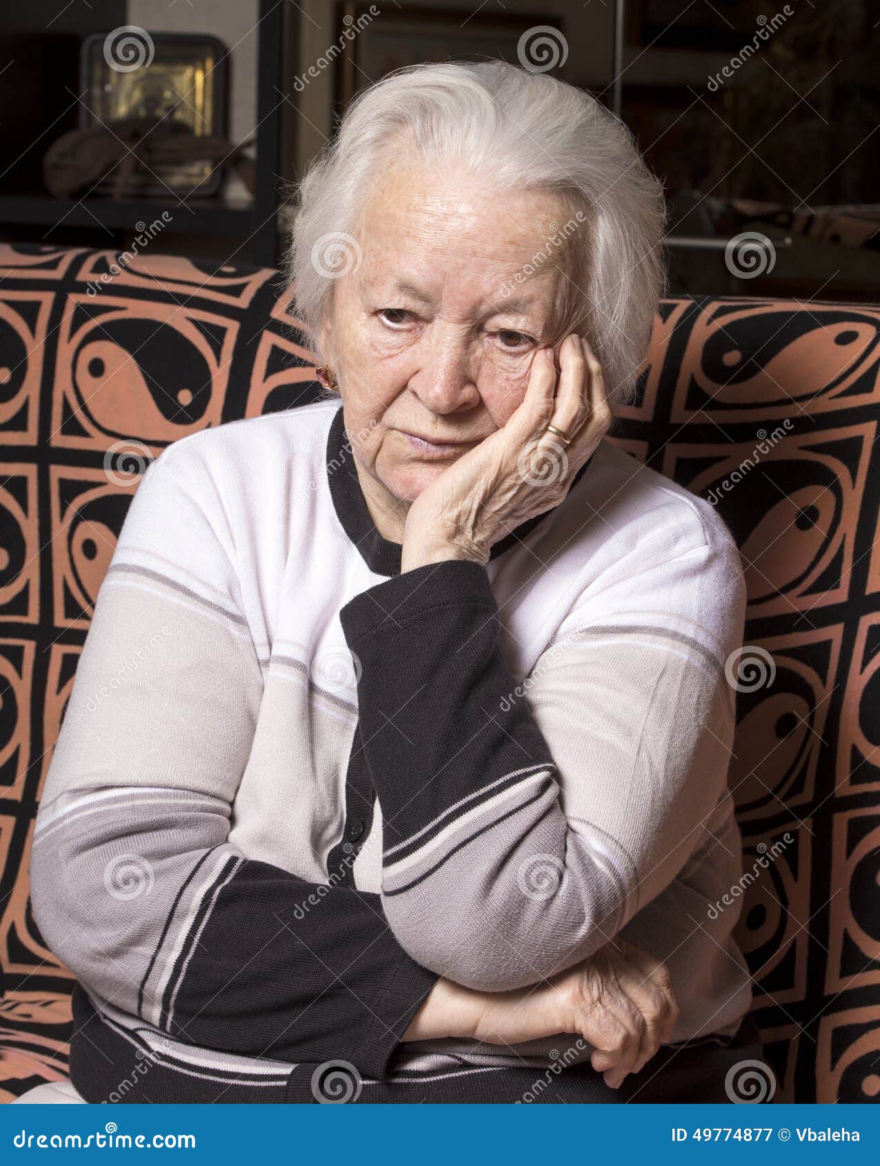 Old sad woman stock image. Image