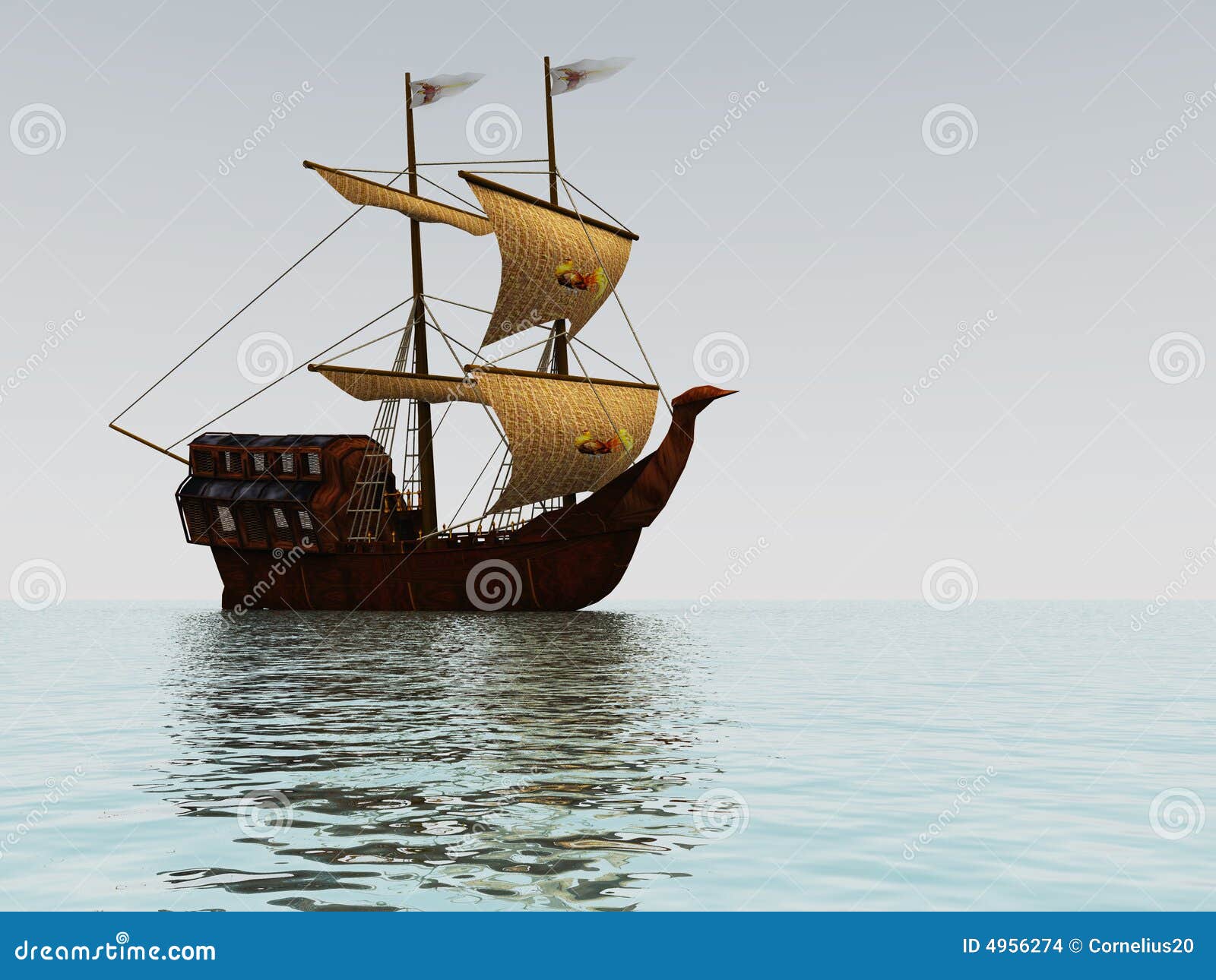 Old Sailing Ship Stock Images - Image: 4956274