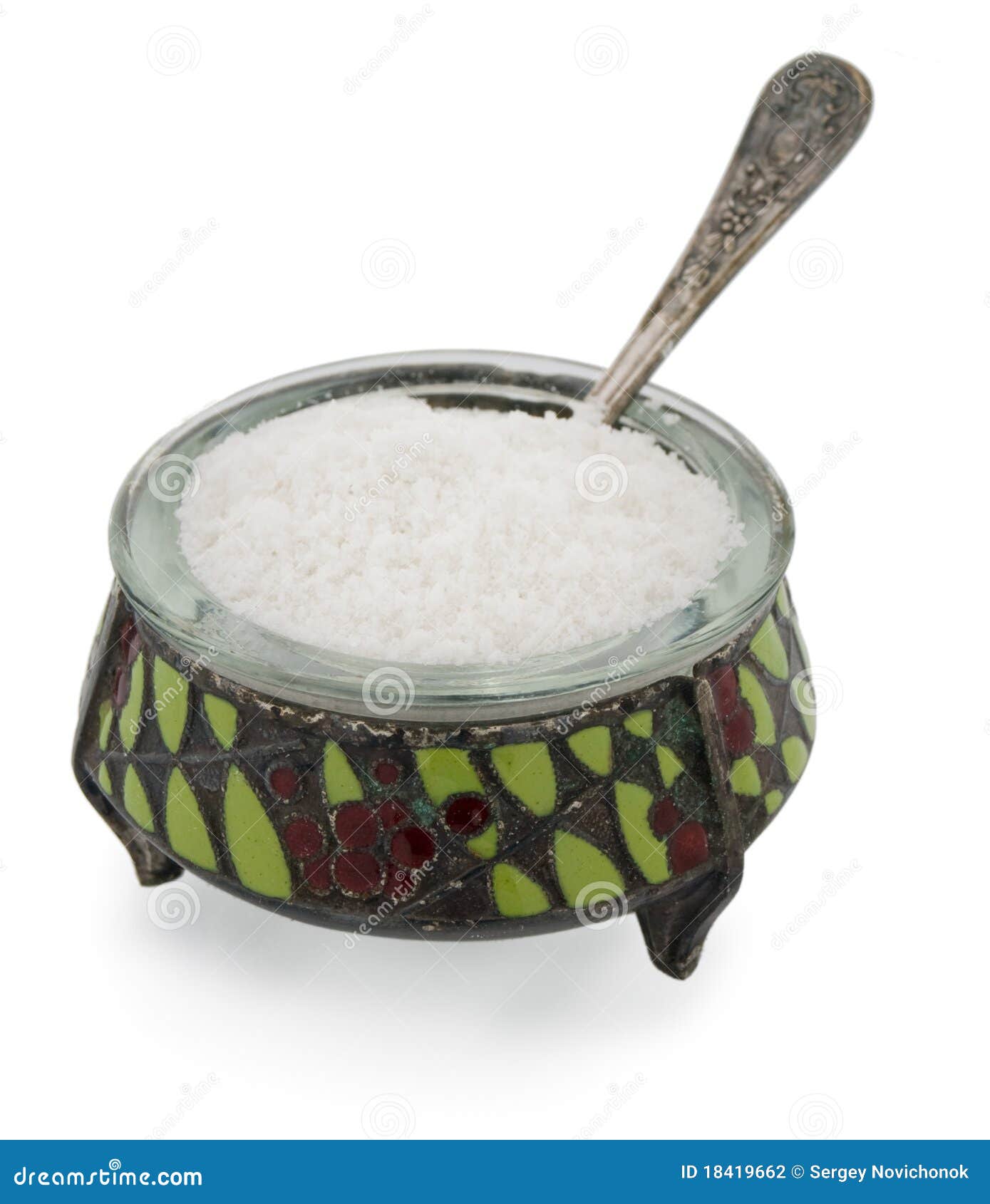 Old Salt Container With Spoon And Salt Stock Photo Image of natural