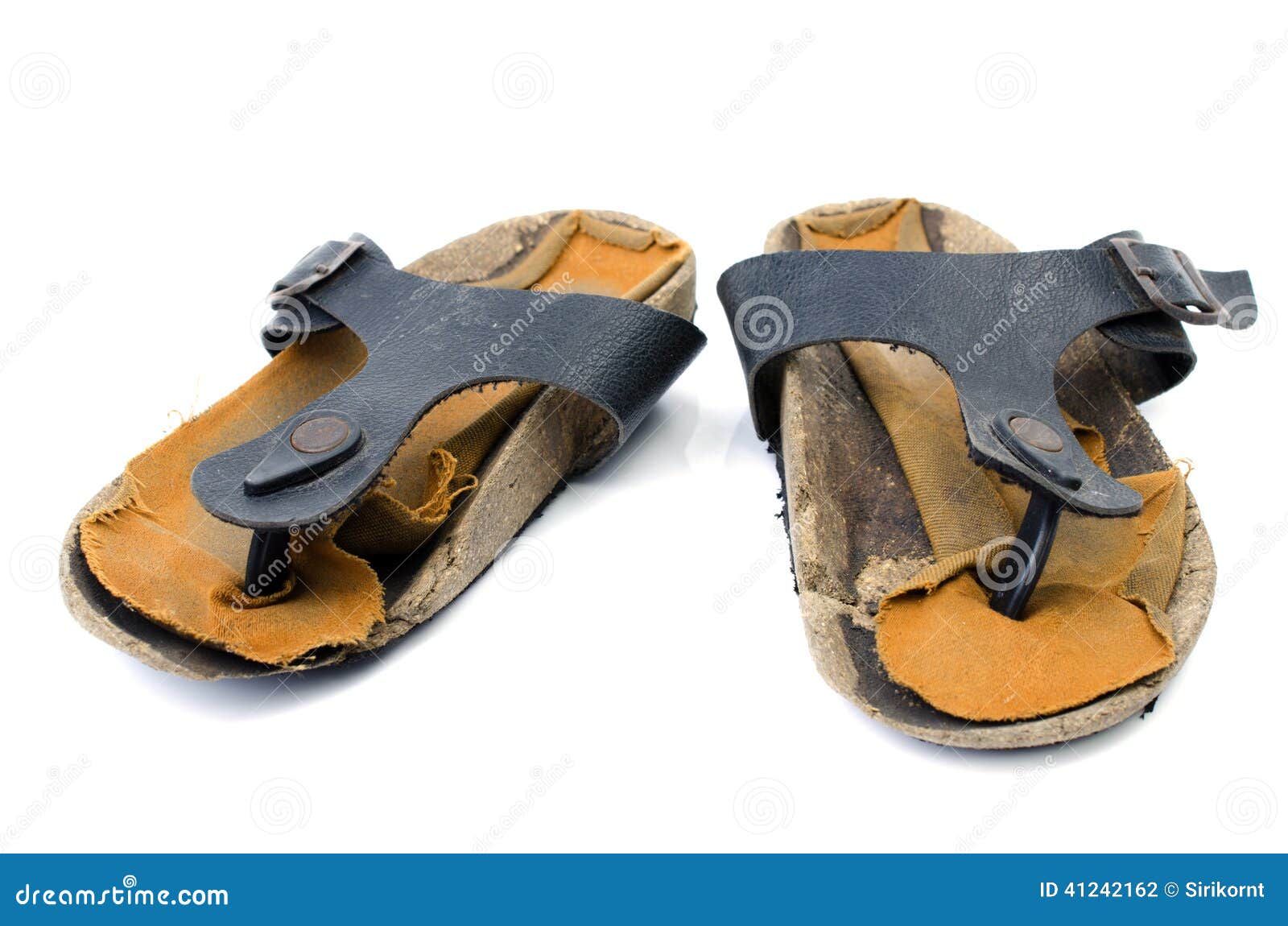 Old Sandals over white stock photo. Image of objects - 41242162