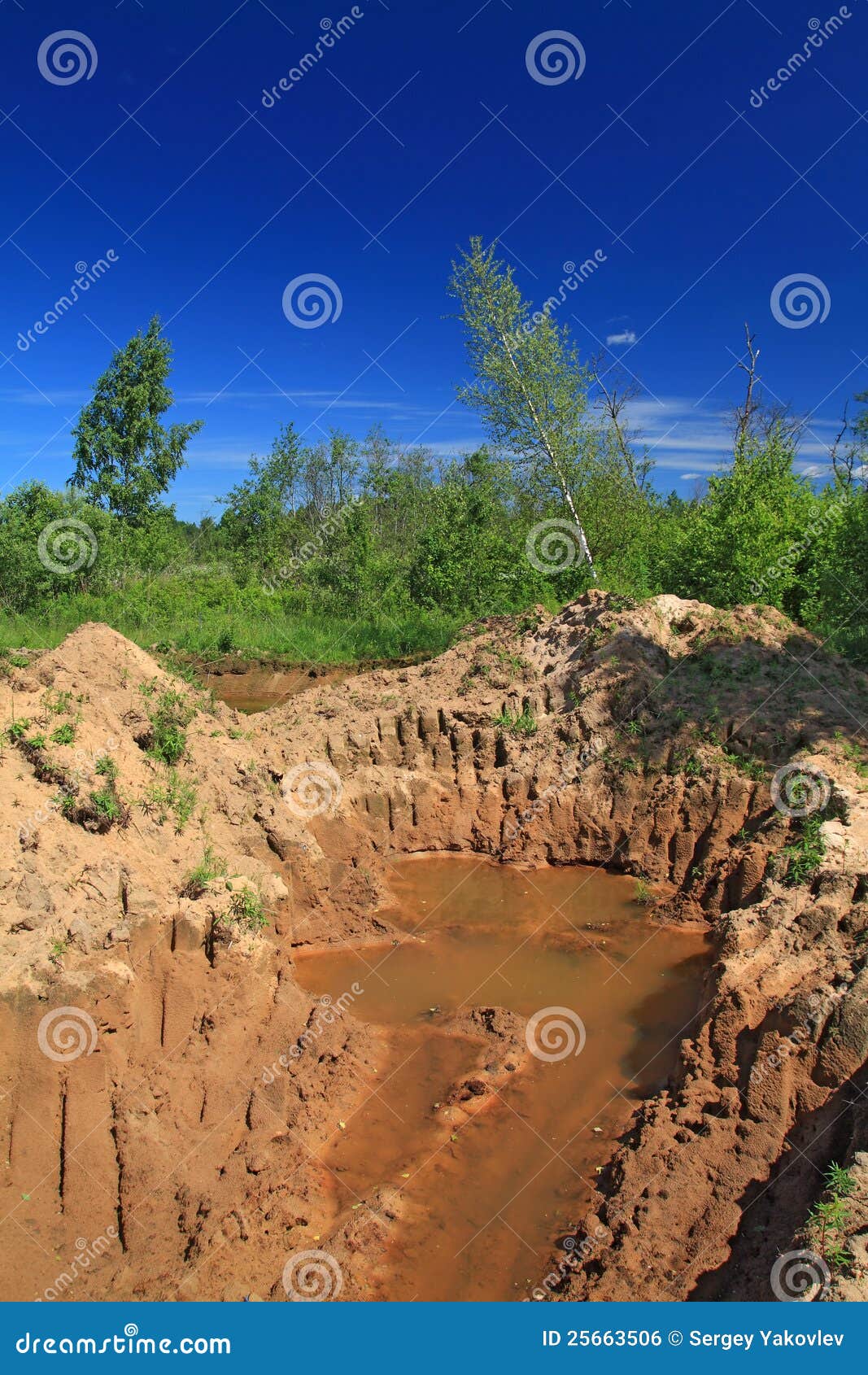 Old sandy quarry stock photo. Image of industrial, dump 25663506