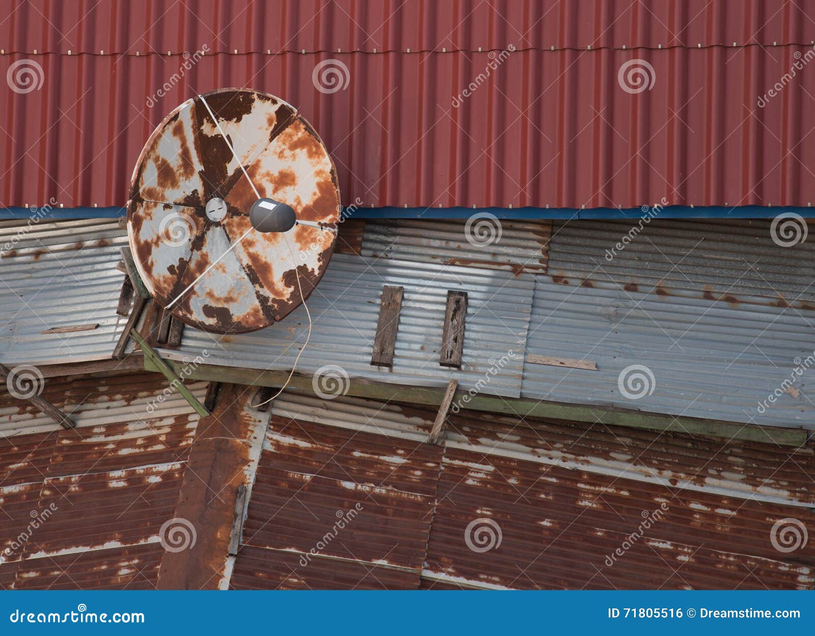 Old satellite dish stock photo. Image of architecture 71805516