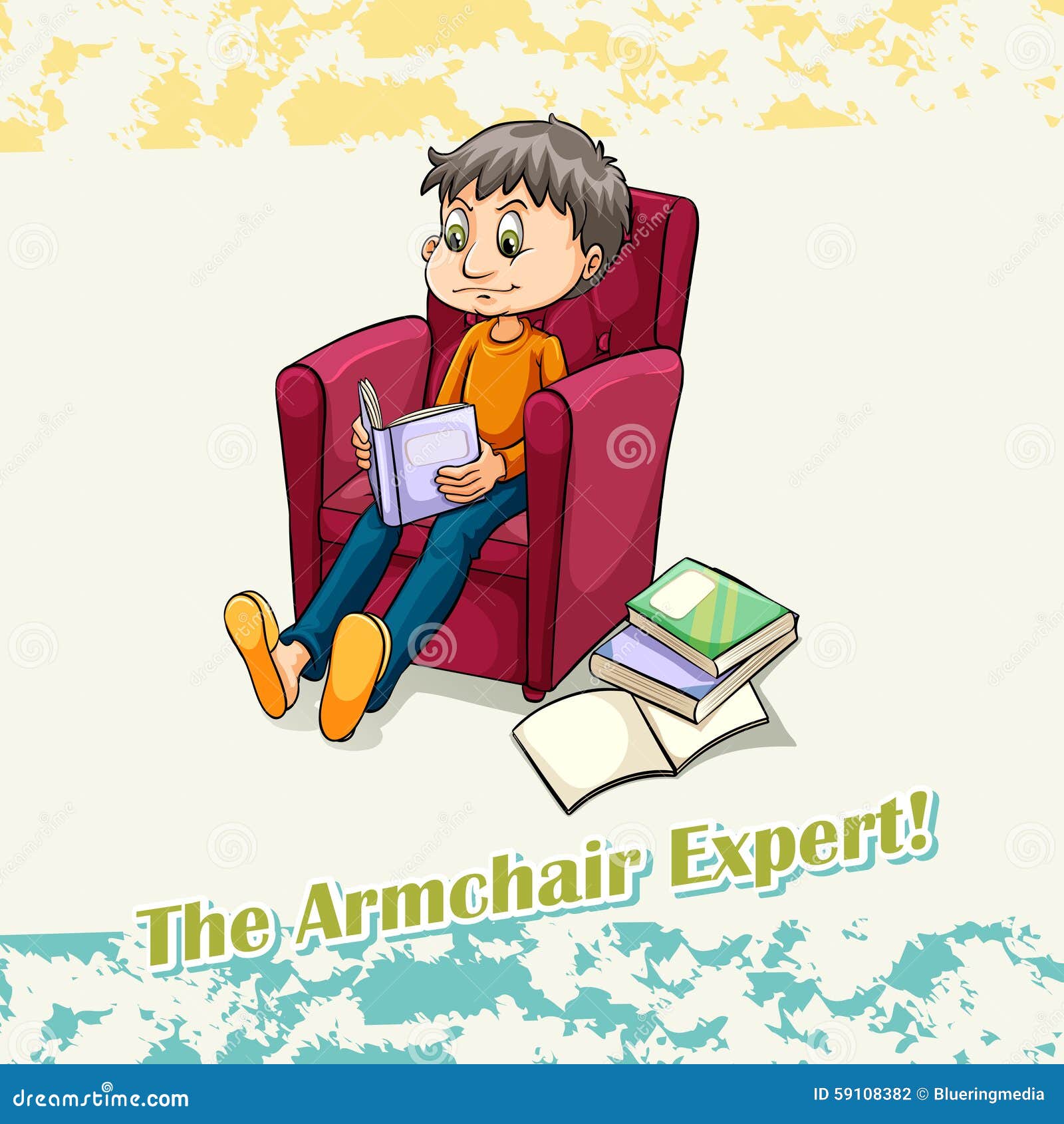 Old saying armchair expert stock vector. Illustration of expressing