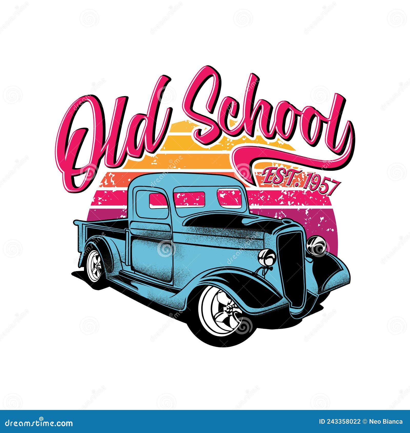 Old School Classic Garage Illustration Vector Stock Vector ...