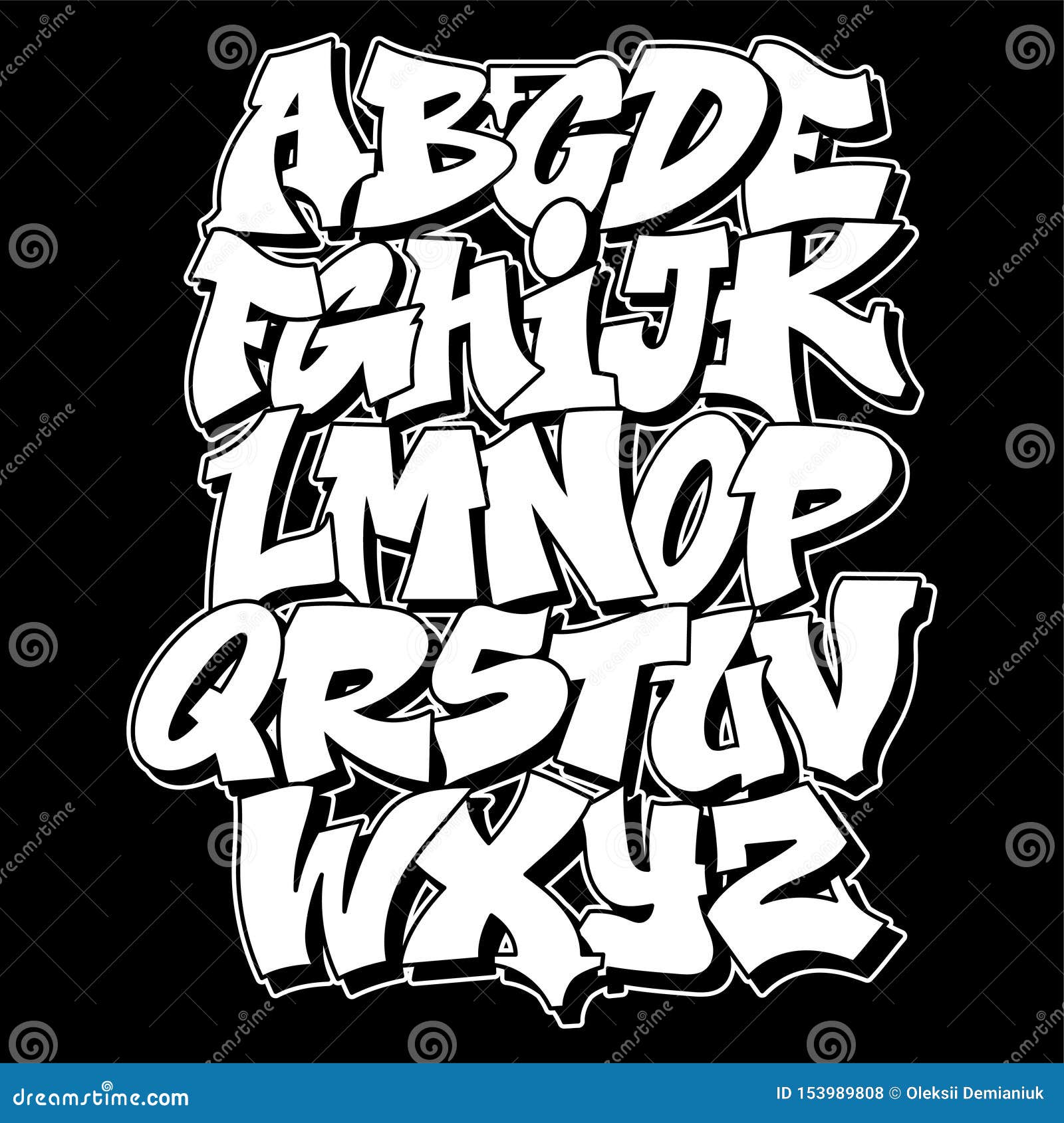 graffiti style lettering text 