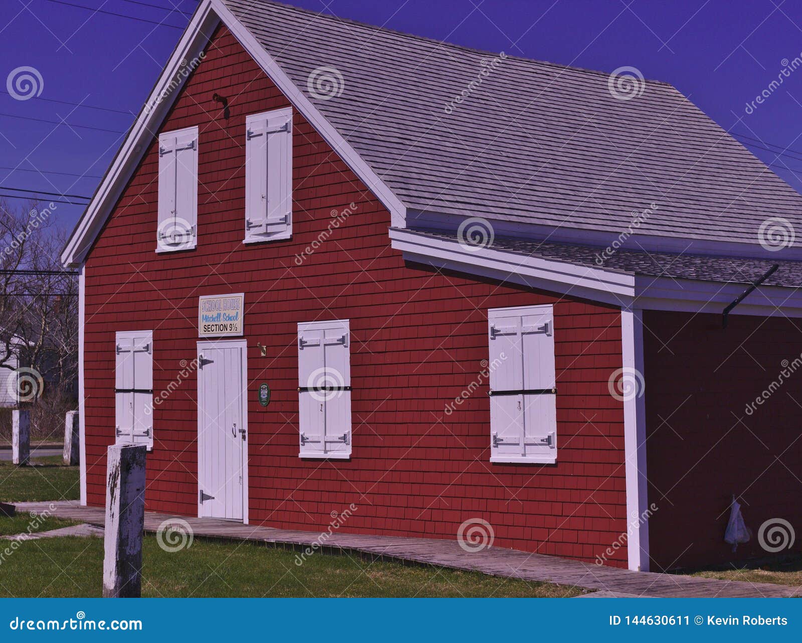 Old school house 3480 stock image. Image of structure 144630611