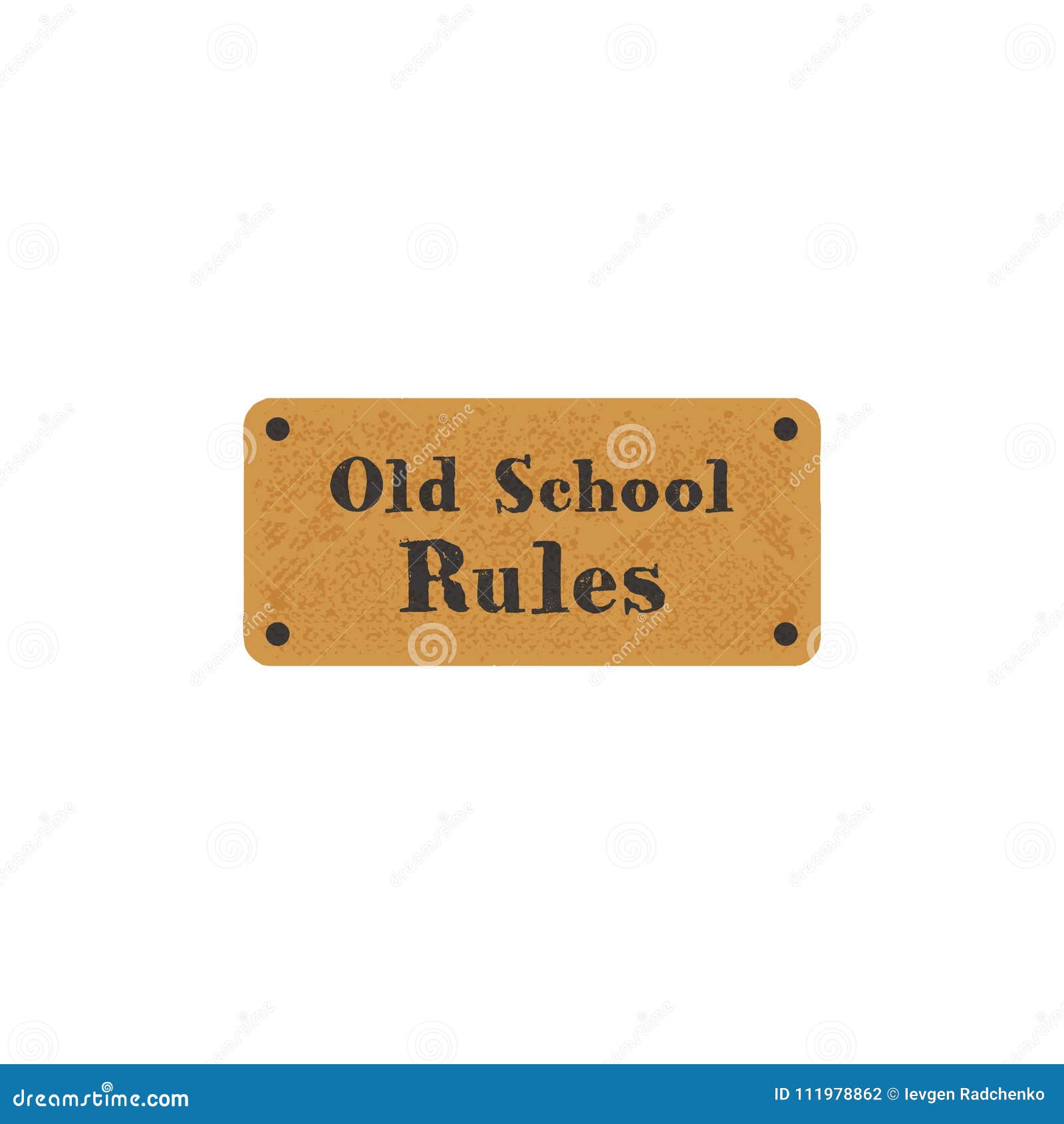 Old School Label On Retro Card. Vintage Hand Drawn Style. Stock Vector Typography Isolated On ...