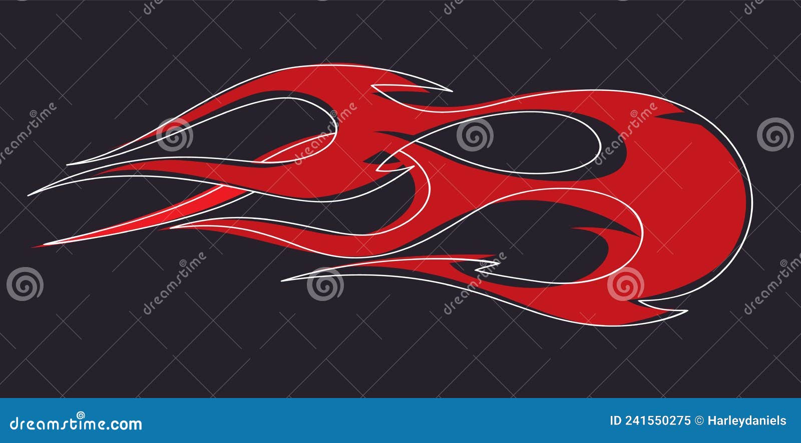 Old School Red Flame Background Element Stock Vector Illustration of
