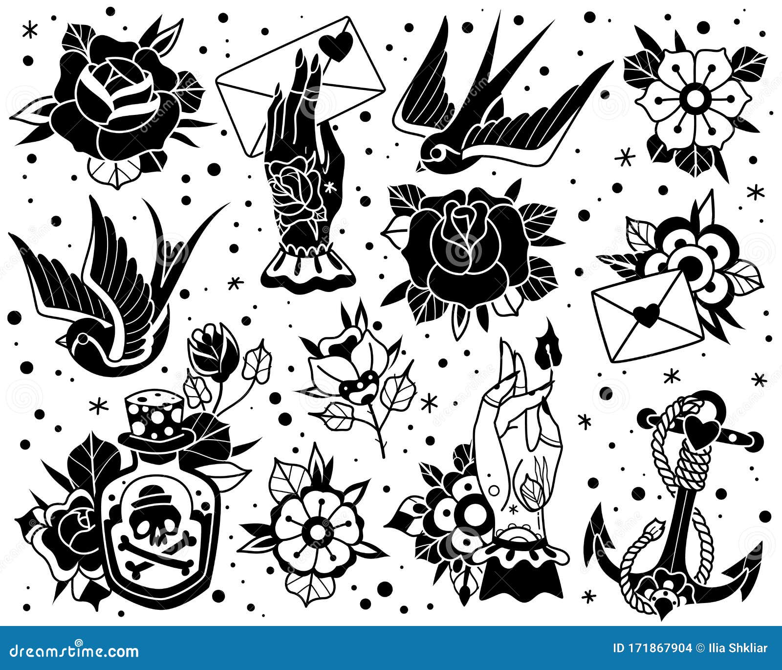 698264 Black White Tattoo Designs Images Stock Photos  Vectors   Shutterstock