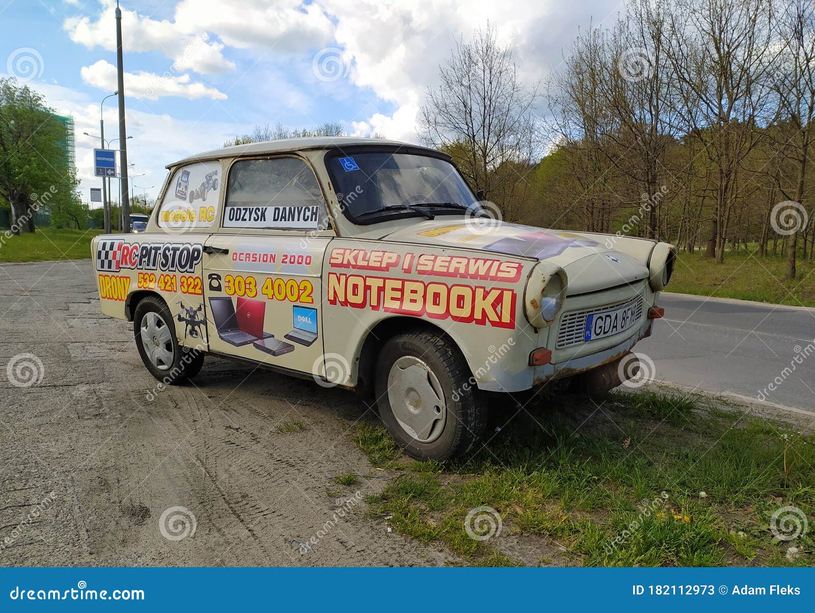 Old Scrap Plastic Cheap Car Trabant 601 Parked Editorial Photo