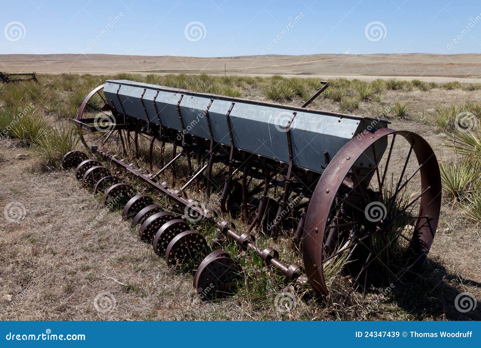 Old seed sowing machine stock image. Image of seed, antique - 24347439