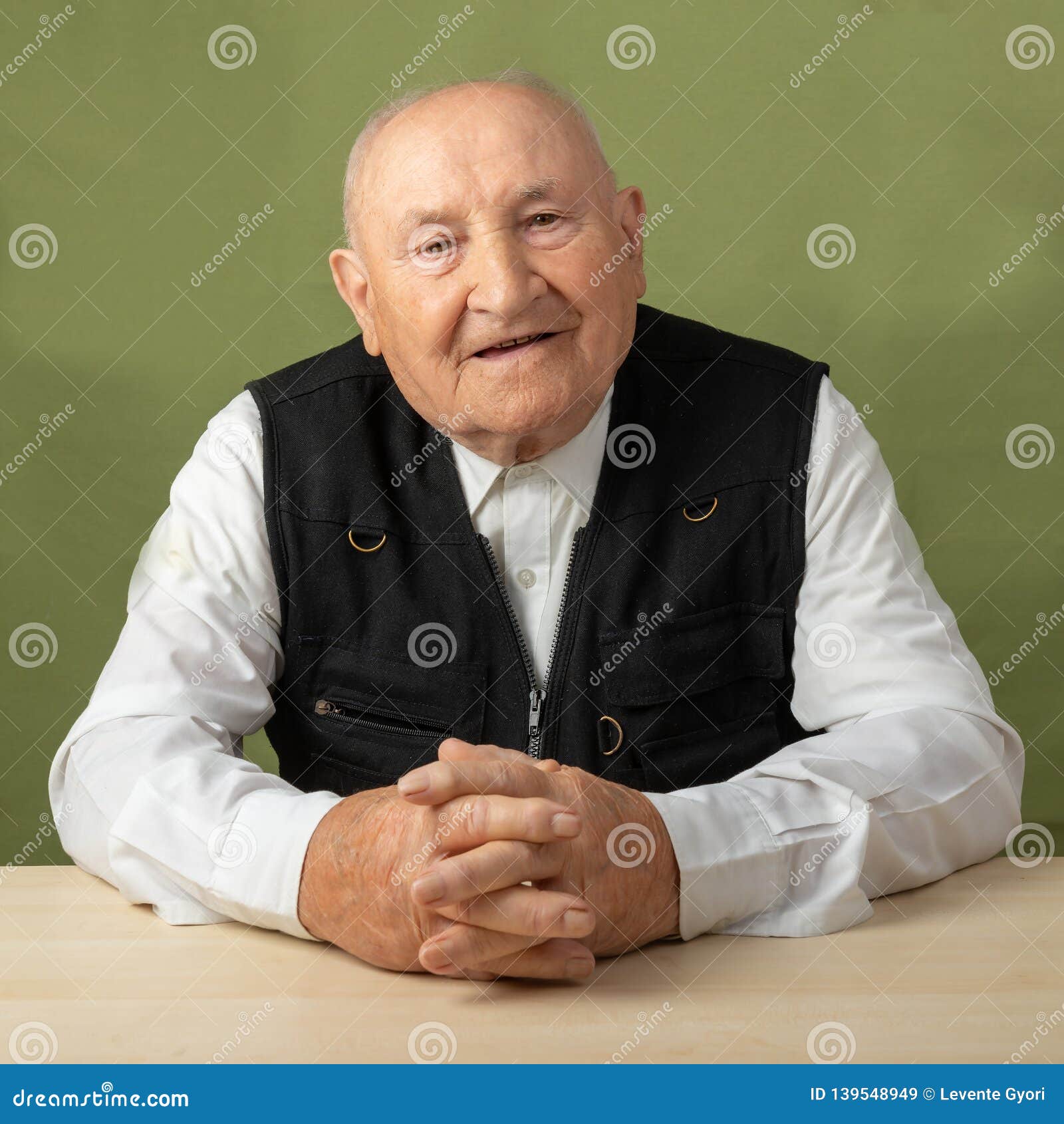 Old Senior Man Portrait Green Stock Image Image of elderly, grandpa