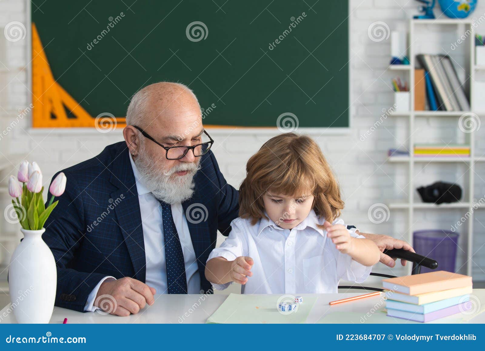 Older school teacher with younger dude