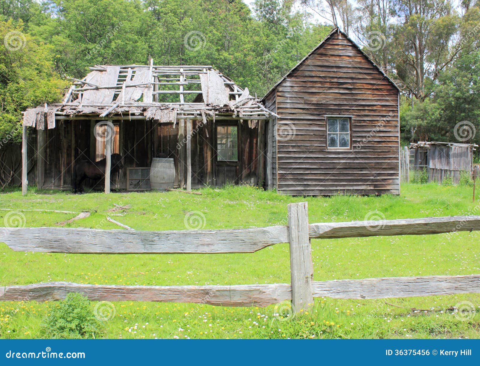 Old settlers cottage stock photo. Image of australia ...