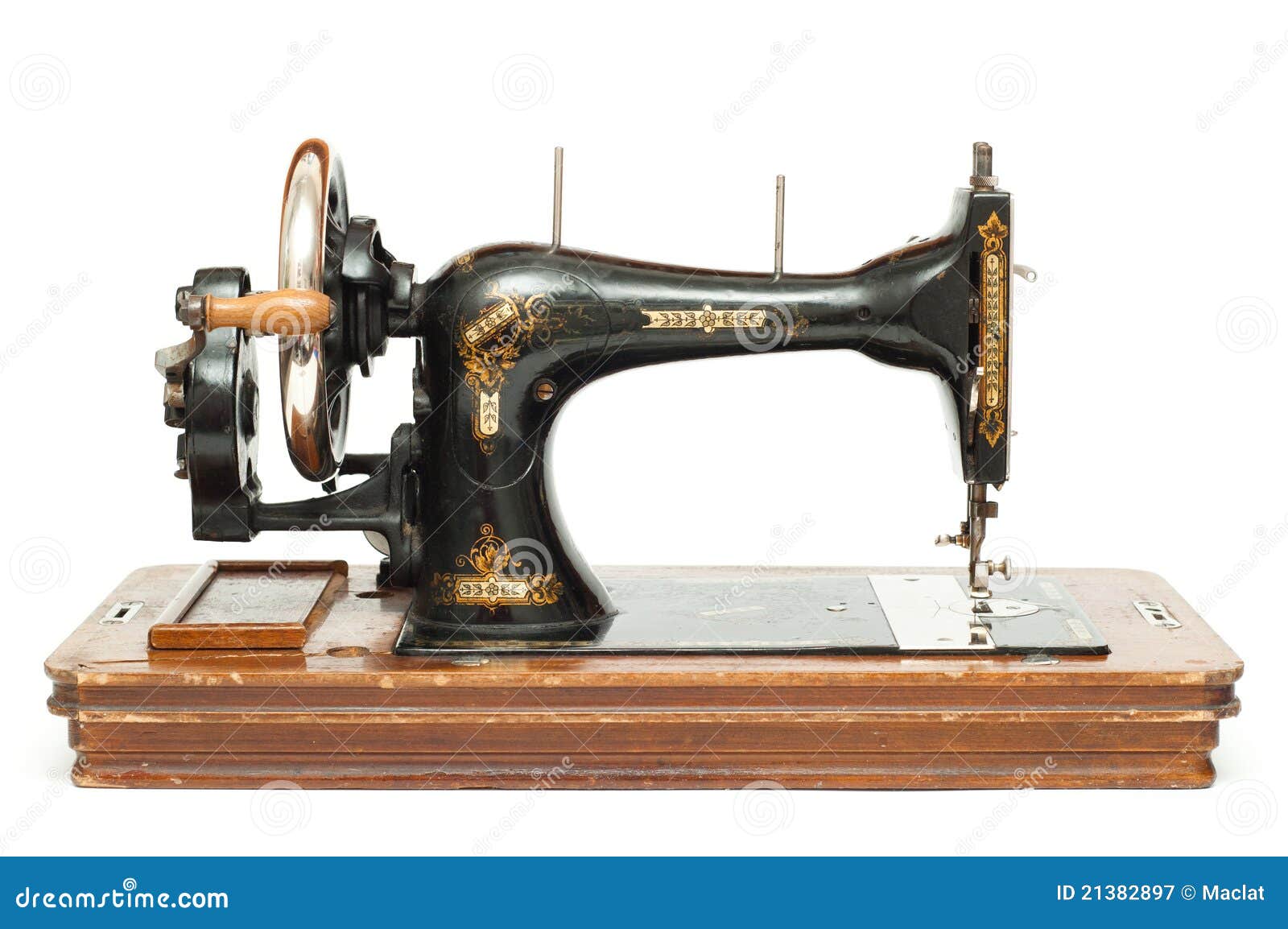 Old sewing machine stock image. Image of work, ancient 21382897