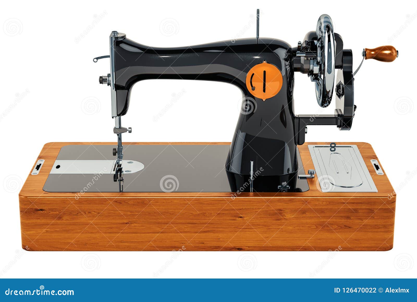 Download Old Sewing Machine, 3D Rendering Stock Illustration ...