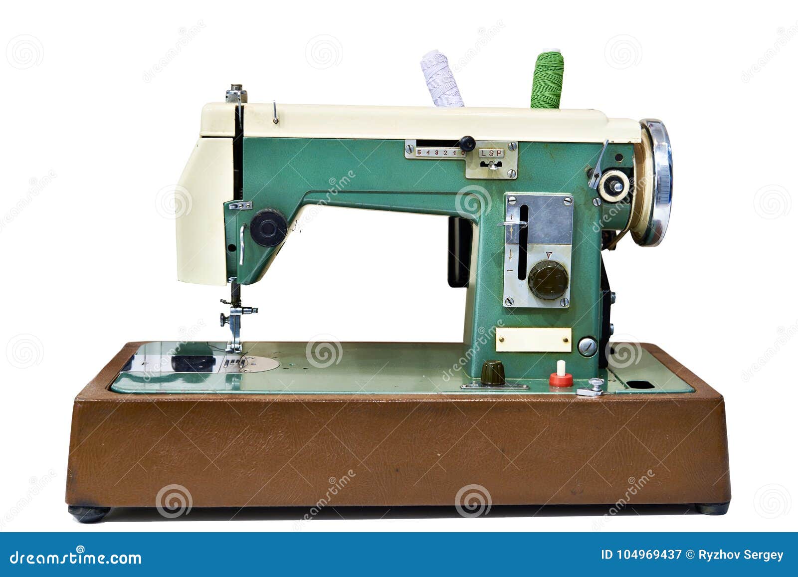 Old Sewing Machine Isolated Stock Image Image Of Tailor