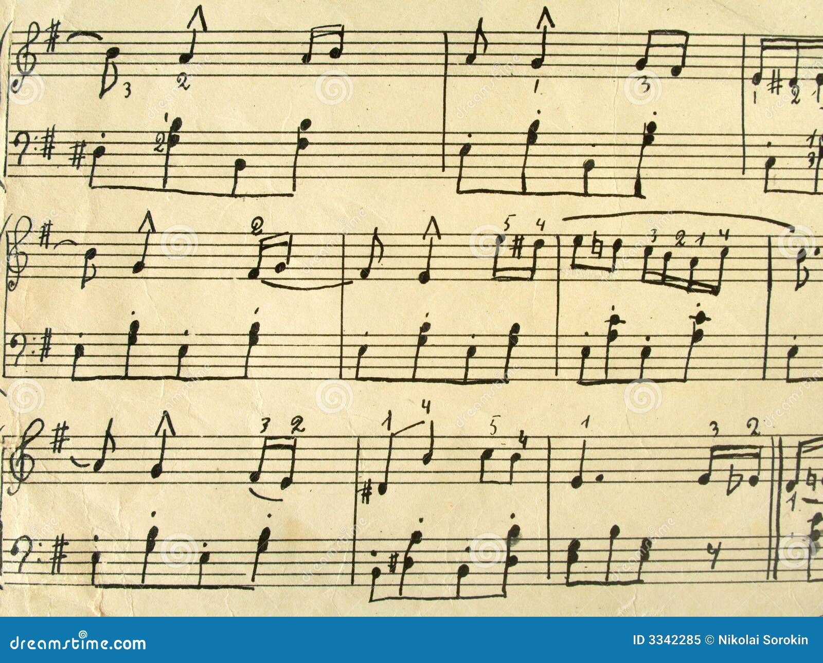 Old Looking Sheet Music