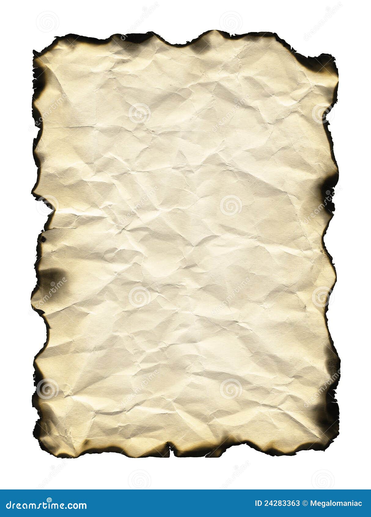 Plain aged paper with burnt edges - Stock Image - Everypixel