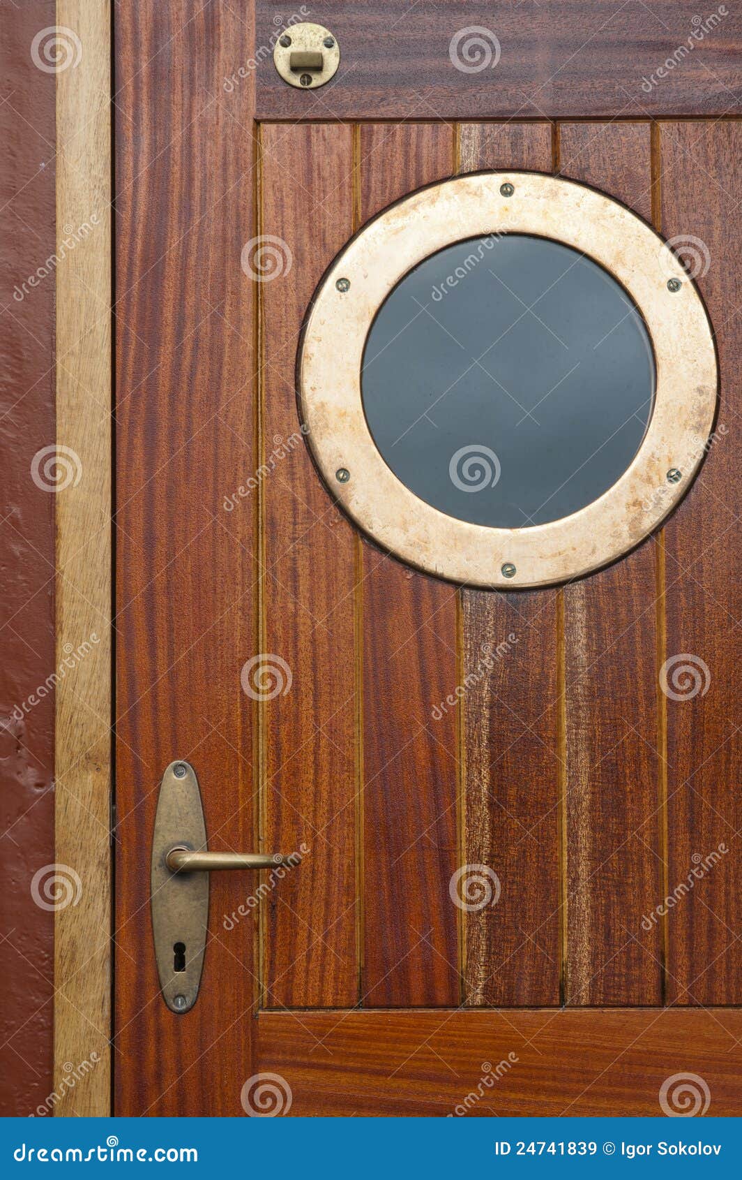 Old ship door stock image. Image of brass, round, natural ...