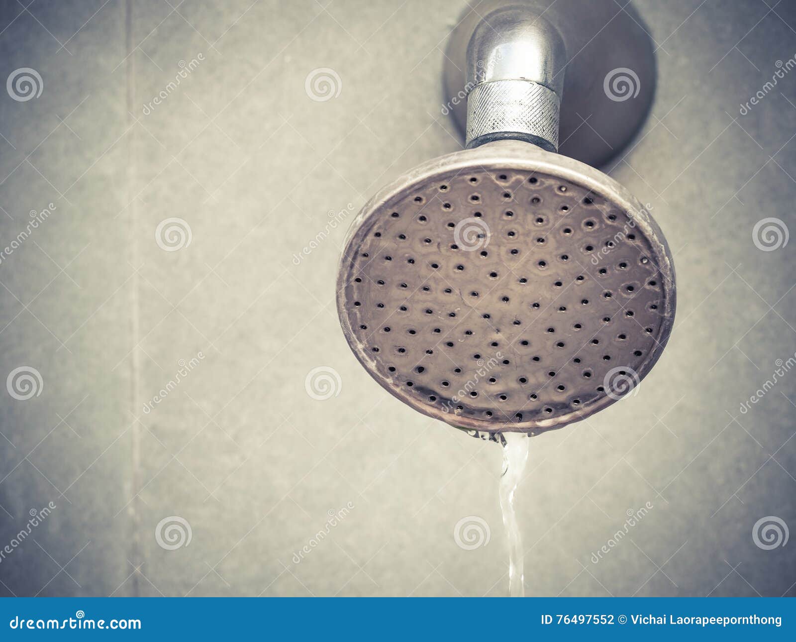 Old shower head stock photo. Image of drop, interior 76497552