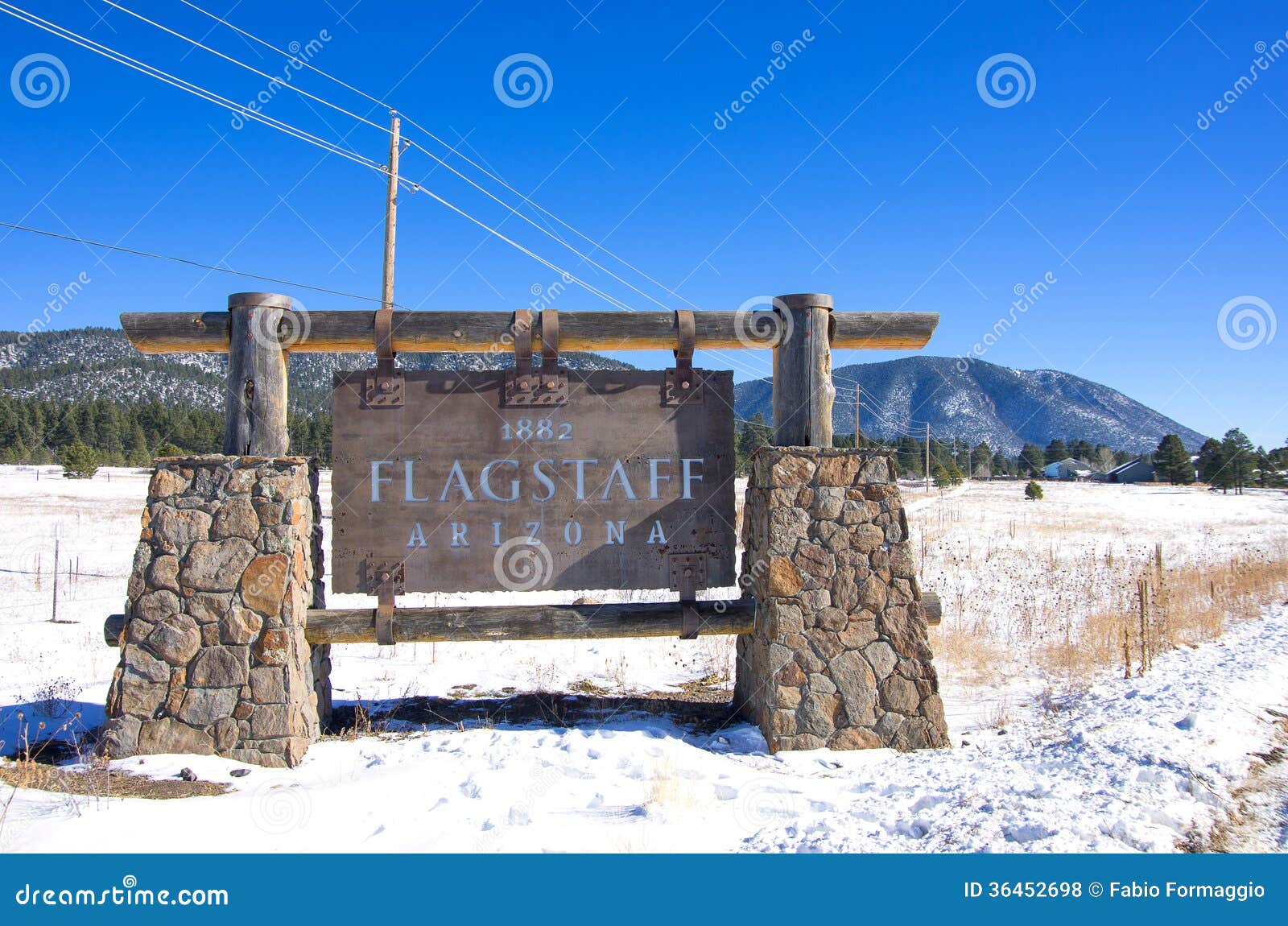 old sign of flagstaff,arizona