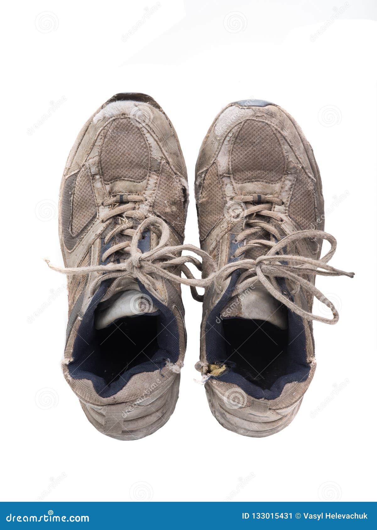 Old Sneakers Isolated on White Stock Image - Image of style, footwear ...