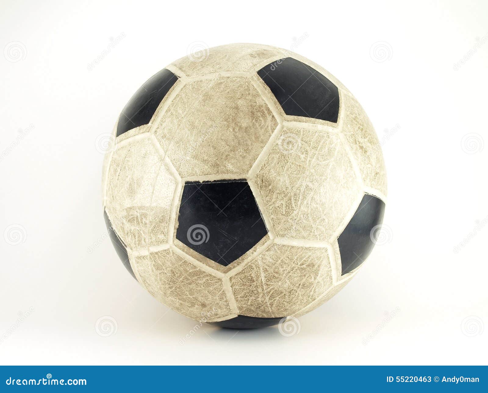 Close Up Dirty Old Rubber Soccer Ball Isolated on White Background Stock Image Image of