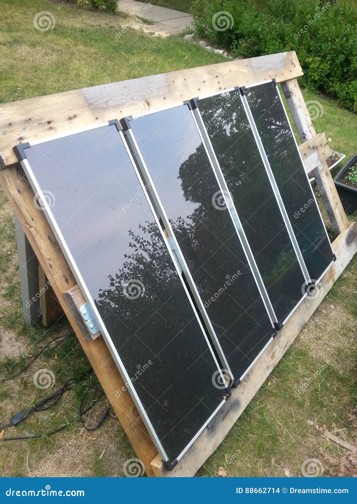 Old Solar Panel Frame stock photo. Image of solar, panel 88662714