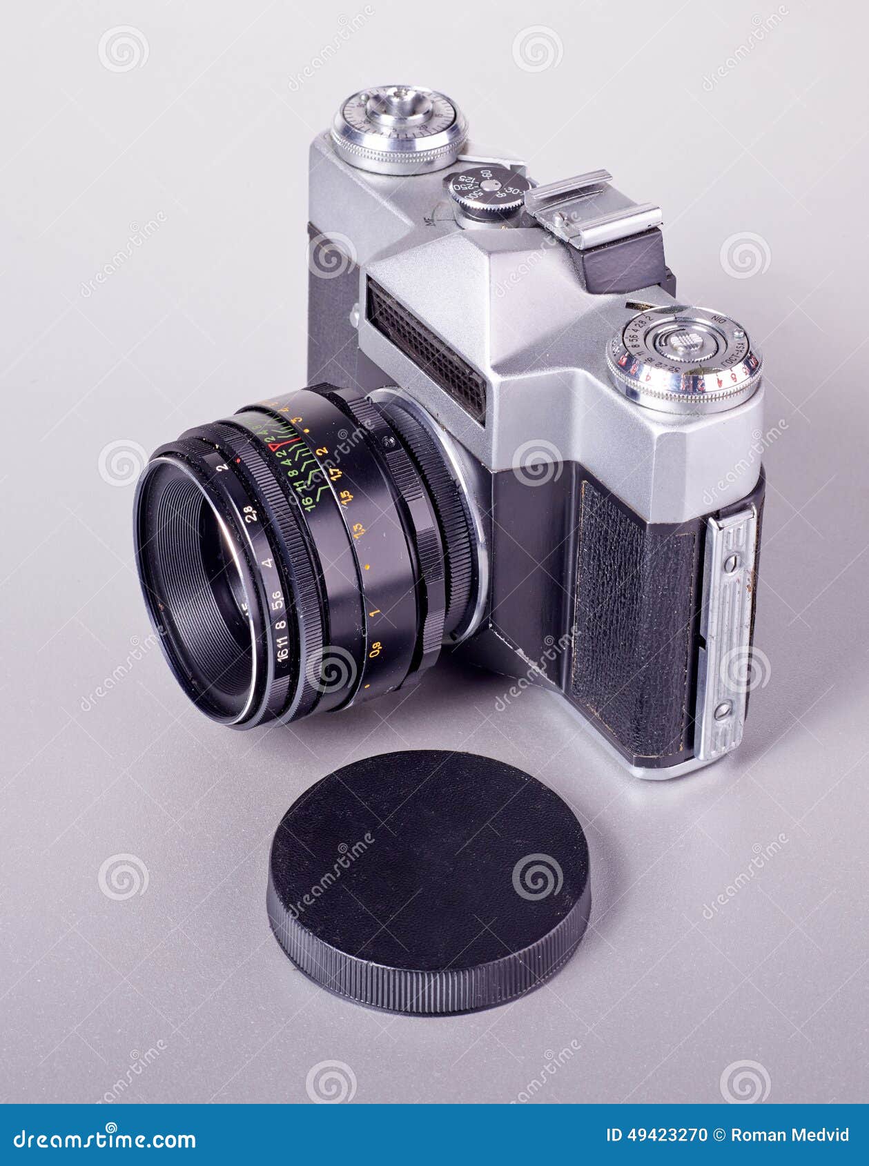 Old Soviet film SLR camera stock photo. Image of ussr 49423270