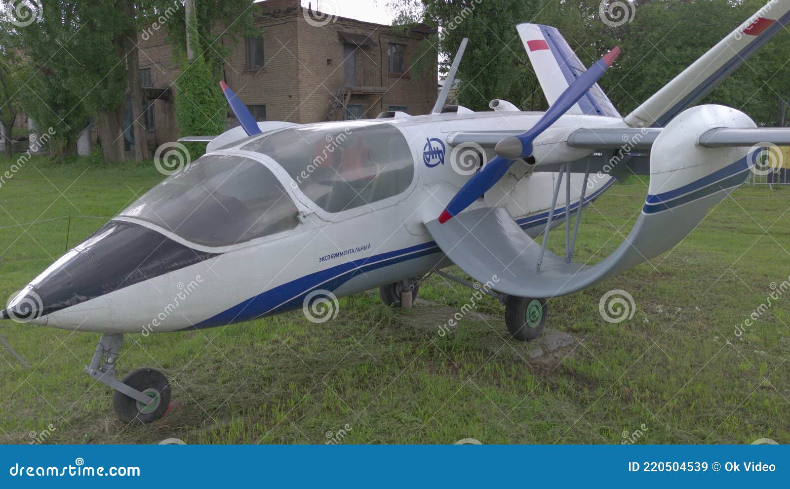 Old Soviet Propeller Plane stock video. Video of aviation 220504539