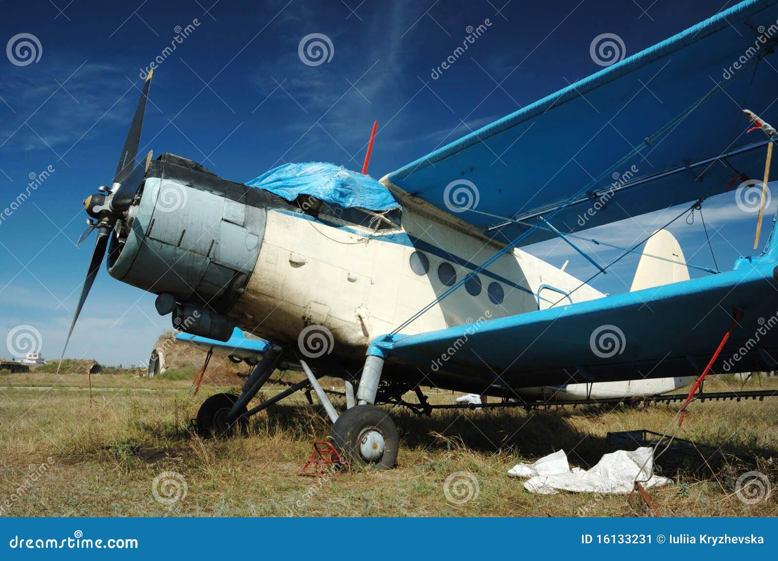 old soviet transport biplane an-2