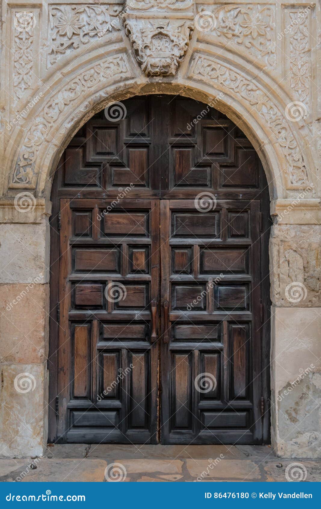 Old Spanish Mission Doors stock photo. Image of carved 86476180