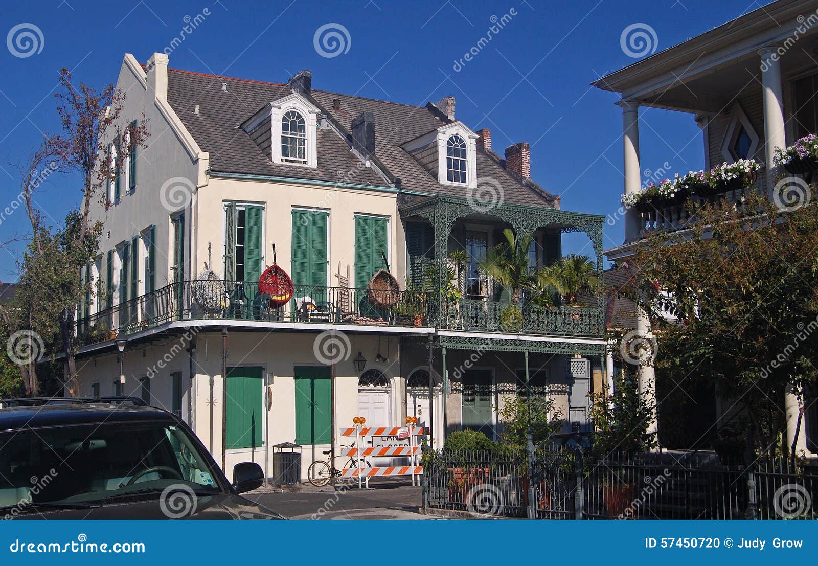 Old Spanishstyle Duplex in New Orleans Editorial Image Image of
