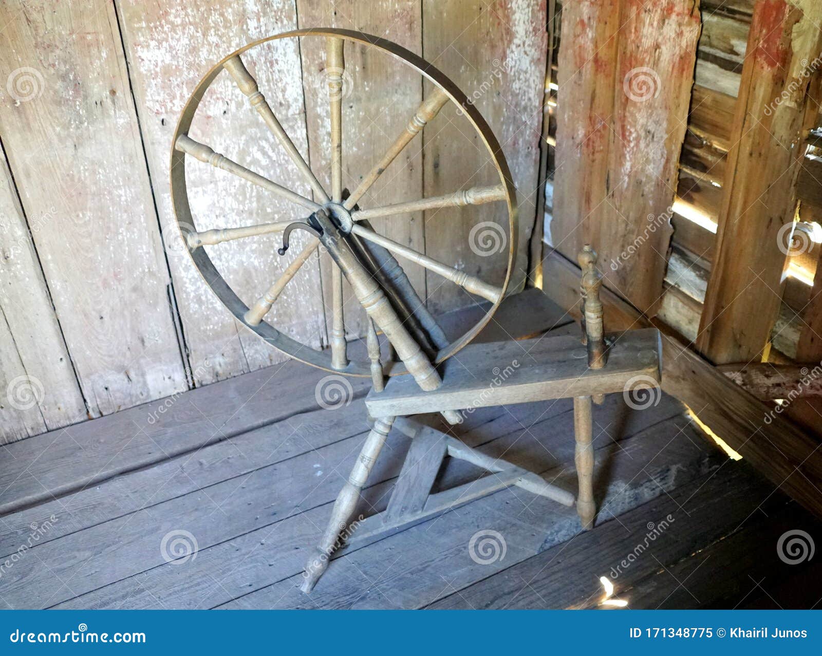 An Old Spinning Wheel for Sewing Stock Image Image of sewing, option